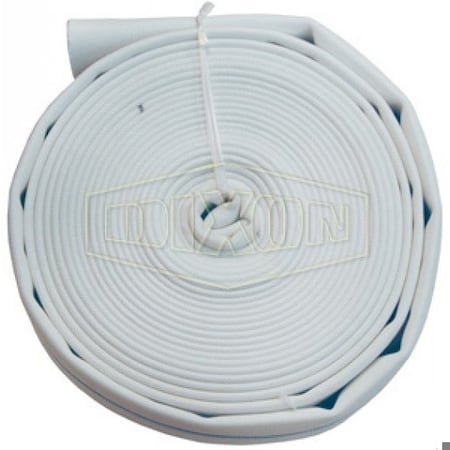 Dixon Single Jacket Uncoupled Fire Hose, 1 in, 100 ft L, 225 psi Working, Domestic A510-100UC